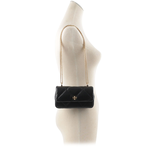 Tory Burch Kira 納帕皮革鑽石格紋縫線迷你二用包/黑色, , large