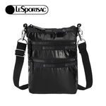 |快速出貨|Lesportsac 3-Zip Crossbody 三層拉鍊斜背包 手機包/ 亮面黑, , large