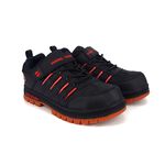 HANG TEN 鋼頭運動鞋防穿刺 工作鞋 安全鞋 防護鞋 魔鬼氈 透氣 吸濕 排汗 散熱 防砸 耐磨 止滑 黑 咖啡, , large