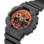 CASIO 卡西歐 G-SHOCK 熾熱火焰系列 雙顯手錶 GA-100FL-8A, , large