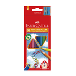 【Faber-Castell】輝柏 大三角油性色鉛筆 10色 /紙盒 16-116538-10, , large