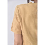 (S) bebuchon針織圓領黃色短袖上衣二手衣, , large