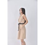 (S) tommy hilfiger質感無袖杏色綁帶洋裝二手衣, , large