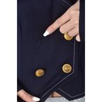 (S) 【安于晴Charlene私服】質感西裝字母藍色外套二手衣, , large