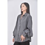 (S) tgys design質感西裝鐵灰色襯衫上衣二手衣, , large