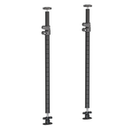 【Y HOUSE】 Floor-standing kitchen rack, tabletop rack, storage rack (2 sets of 60-80cm high tabletop iron pipes) - black, , large