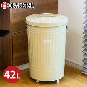 【this-this】日本渡邊金屬｜OBAKETSU 手工製附輪垃圾桶 42L