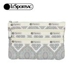 |快速出貨|Lesportsac 3-zip Cosmetic 三層拉鍊化妝包/ 大馬士革窗花, , large