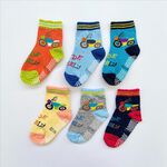 [Kaimei Cotton Industry] 10 pairs set, random and excellent, MIT made in Taiwan, pure cotton anti-slip children's socks (toddler version 1-3 years old) - running motorcycle 9-13cm, , large