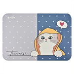 【Monster】 Soft Diatomaceous Earth Absorbent Mat – Cat Series (60x40cm) – Raincoat Kitty, , large