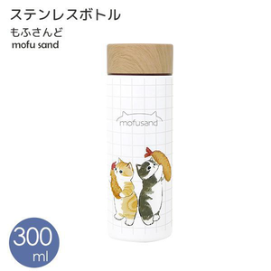 mofusand stainless steel thermos bottle 300mL (white)