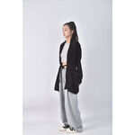 (XL) zara綁帶黑色外套二手衣, , large