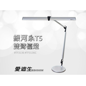 Edison T5 Swing Arm Desk Lamp, with extra tube