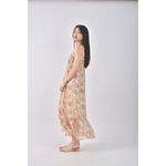 (S) 碎花杏色洋裝二手衣, , large
