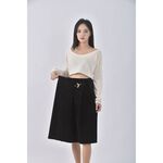 (2XL) armani collezioni質感綁帶黑色長裙二手衣, , large