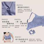 【可蘭霓Clany】台灣製蕾絲涼感多功能M-3XL無鋼圈內衣 藍灰色 6920-52, , large