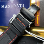 [星晴錶業]MASERATI手錶,42mm,R8821108021銀黑色錶面黑錶殼深黑色真皮皮革錶帶款, , large