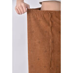 (M) siluette質感印花棕色長裙二手衣, , large