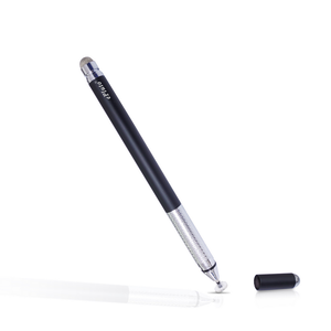[DP21 Classic Black]ePluto Dual-Head Disc Mesh Fine Capacitive Stylus Pen