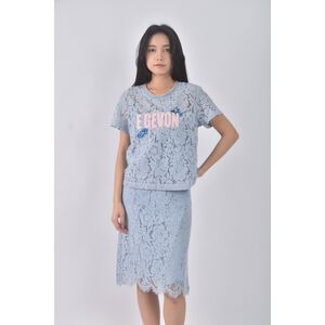 (XL) e gevon質感假兩件藍色套裝二手衣