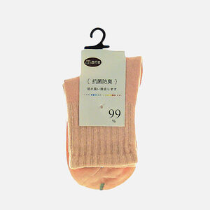 旅行家抗菌防臭羅紋童短襪-粉色(18~21cm)