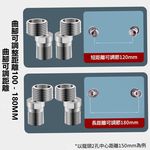 Two 304 stainless steel shower heads with 360&deg; omnidirectional curved feet, , large