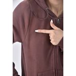 (S) ed hardy質感棉質純棉連帽棕色外套二手衣, , large