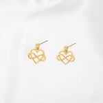 【Angel & Me】Endless love s925 sterling silver 24k gold plated earrings gift, , large