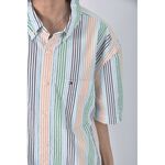 (XL) tommy hilfiger質感棉質條紋綠色短袖上衣二手衣, , large