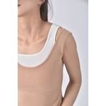 (S) 【安于晴Charlene私服】yuyu質感假兩件棕色上衣二手衣, , large
