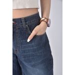 (2XL) tommy jeans高腰丹寧牛仔質感棉質五分藍色短褲二手衣, , large
