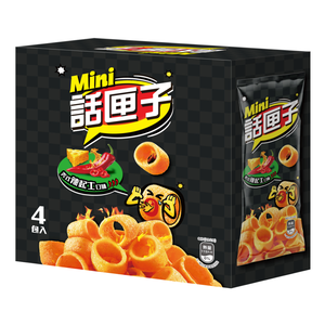 [箱購] 話匣子Mini Hoops美式辣起士口味玉米片168gx 6BOX盒