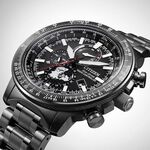 CITIZEN 星辰 PROMASTER 光動能電波飛行錶 北半球城市時間手錶 BY3005-56G, , large