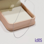 [ides愛蒂思] 義大利製PT950鉑金16吋項鍊鎖骨鍊（跳舞鍊-1）, , large