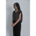 (L) 質感背心黑色上衣二手衣, , large