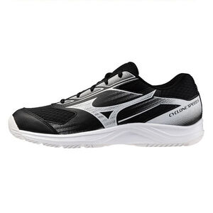 Mizuno Cyclone Speed 男女 排球鞋 室內運動 穩定 包覆 回彈 黑 白 [V1GA258053]