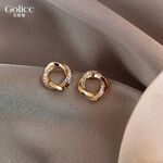 【Gulicc 】古莉可 耳環 法式復古鑲鑽耳環, , large