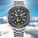 CITIZEN 星辰 PROMASTER 光動能電波飛行錶 北半球城市時間手錶 BY3006-53E, , large