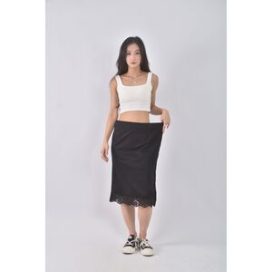 (3XL) fashion show棉質黑色長裙二手衣