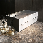 【O-Life】Stackable Desktop Drawer Cabinet-3 Drawers Gray, , large