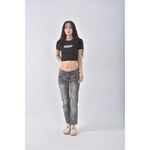 (S) 衣絲不罣丹寧牛仔棉質直筒灰色長褲二手衣, , large