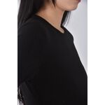 (S) stitch snap韓牌質感黑色長袖上衣二手衣, , large