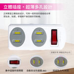 實用牌1開3插轉接器 PNA-116 產品特點: 自動安全防護蓋(選配) 單孔, , large