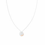 Calvin Klein CK Minimal Circular 圓雙色墜項鍊 母親節送禮-銀x玫瑰金 35000148, , large