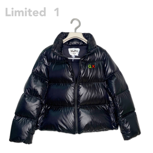 Lightweight puffy down jacket black