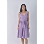 (S) lancylancy無袖V領紫色洋裝二手衣, , large