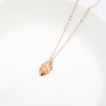 【Angel & Me】Heart s925 sterling silver 18k Rose Gold plated necklace gift, , large