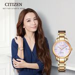 CITIZEN 星辰 光動能珍珠貝女錶 EW2593-87Y, , large