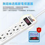 超電王1開6插1.6米 5尺3P延長線 SNB316-5, , large