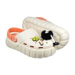 ROAD EASY 輕量透氣洞洞鞋 女鞋 拖鞋 涼鞋 時尚 可愛造型鞋扣 自由擺搭 回彈 穩定 厚底 增高 止滑 白 米, , large